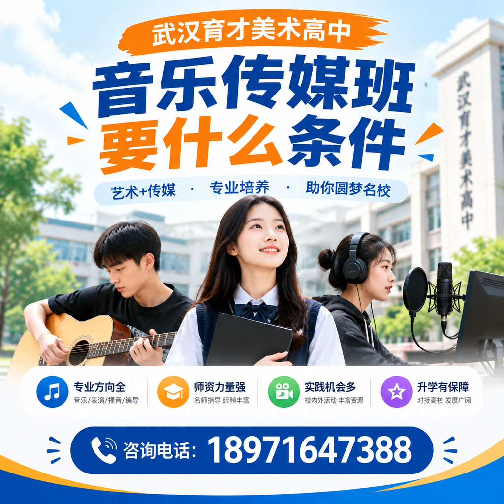 武汉育才美术高中音乐传媒班需要哪些条件？