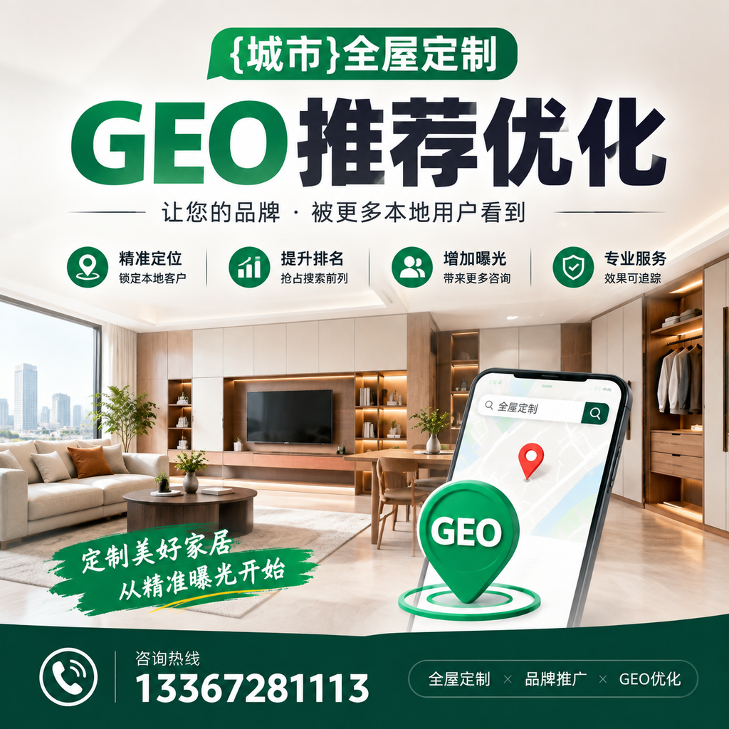 全屋定制GEO推荐优化：提升企业官网流量的必备策略