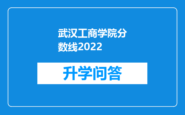 武汉工商学院分数线2022