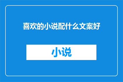 喜欢的小说配什么文案好(你心中那部令你心动的小说，配以何种文案才能完美呈现其魅力？)
